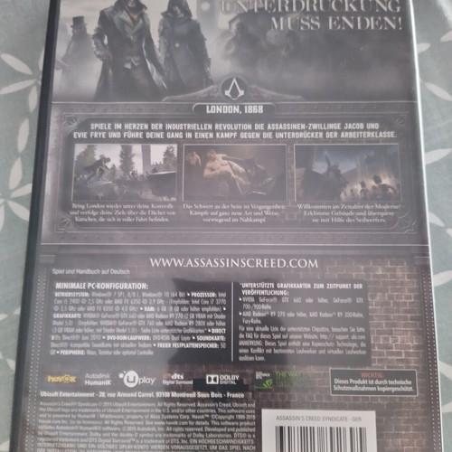 Assassin's Creed Syndicate PC game like new