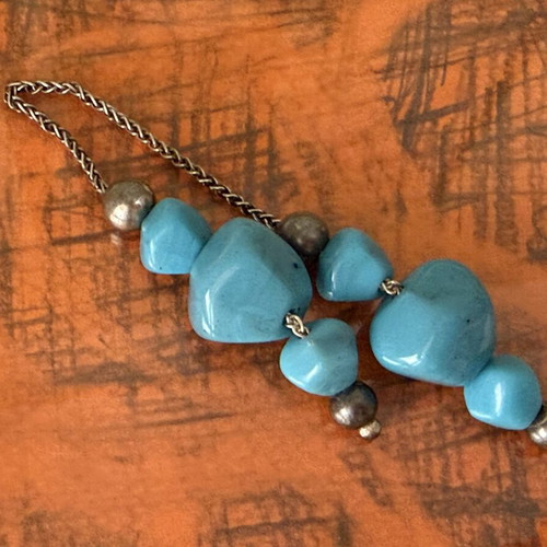 Silver Begleri with Chain and 925 Silver Beads like new