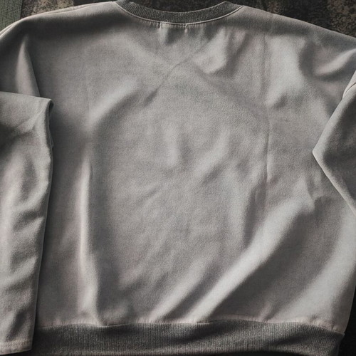 Women's Oversized Cropped Sweatshirt Blue and Silver New