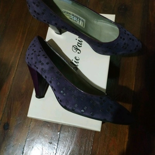Purple pumps used size 37 with 8 cm heel