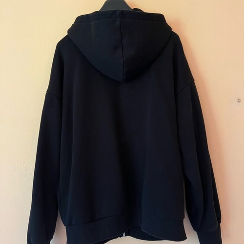 Black anorak with silver stone butterfly and hood size S like new, 100% cotton