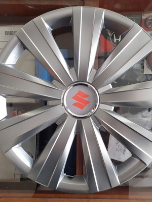 Τάσια τροχών 15'' Suzuki νέα, ασημί πλαστικά σετ 4 τεμαχίων