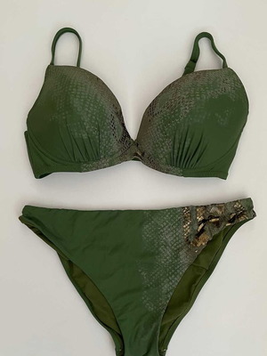 Luna σετ μαγιό balconet 80D με XLarge σλιπ καινούργιο, πράσινο