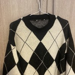Pull & Bear oversized knit sweater with argyle pattern