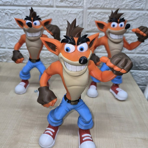 Crash Bandicoot handmade 3D printed figures, new