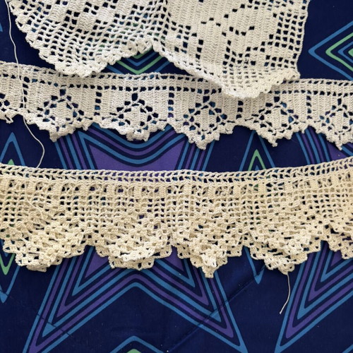 Handmade crochet lace trims