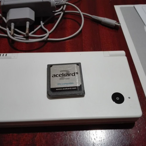 Nintendo DSi console used with Acekard 2i and 2GB microSD