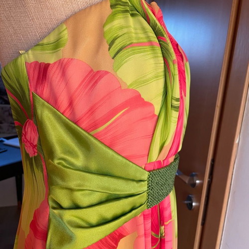 Cocktail dress Carlo Pignatelli new, strapless floral, size 46