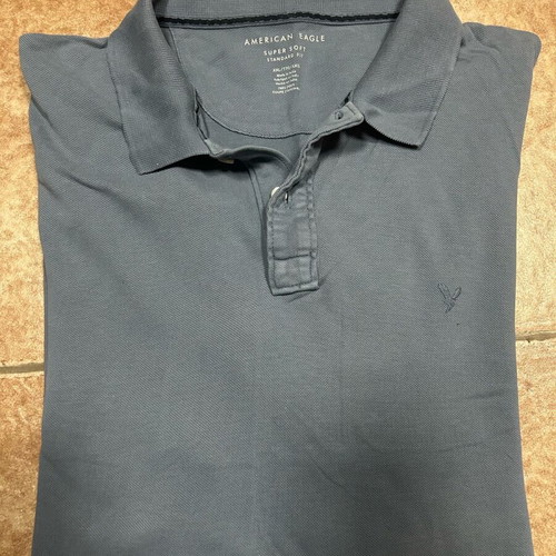 American Eagle Outfitters men's polo shirt XXL gray like new