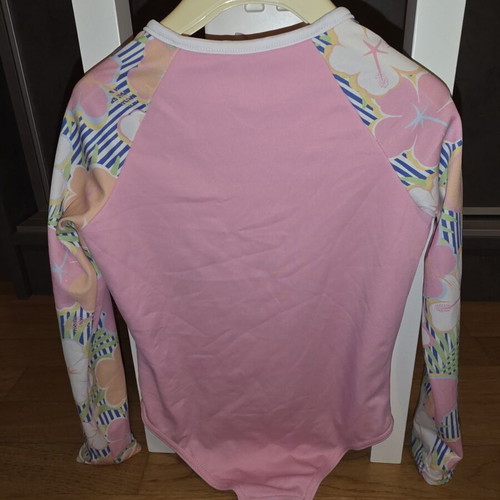 Roxy Girls' Swimsuit with Sleeves Like New, Pink, Age 5