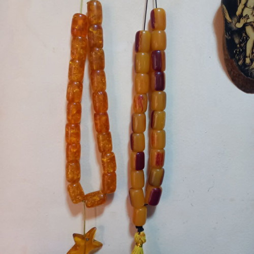 Worry beads used, large size set of 2, table decoration