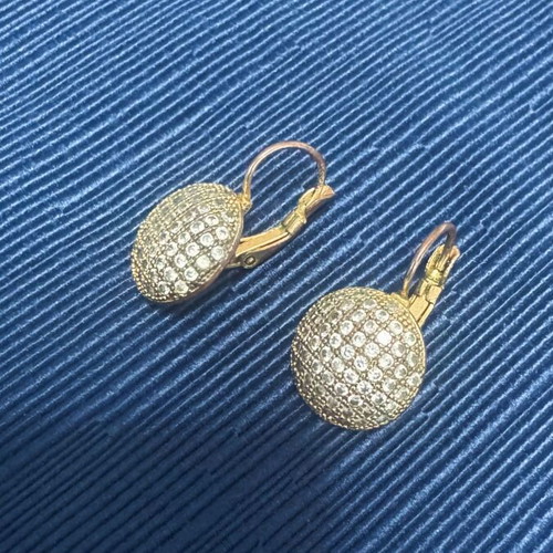 VG Styline gold-tone drop earrings with stones