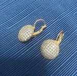 VG Styline gold-tone drop earrings with stones