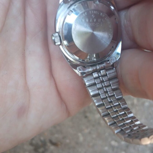 Seiko Hi-Beat 17 Jewels watch used, blue and silver