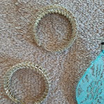 Set of 2 faux bijoux earrings like new, turquoise