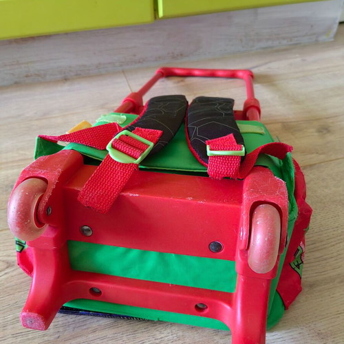 Ninja Turtles toddler bag used trolley with wheels