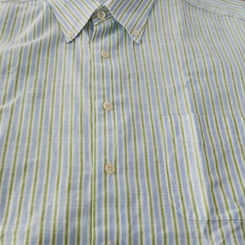 Harry Cornick men's short sleeve striped shirt new, size L