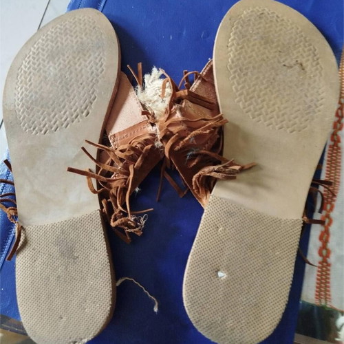 Leather sandals size 38 like new