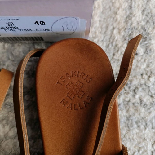 Tsakiris Mallas sandals tan like new, size 40