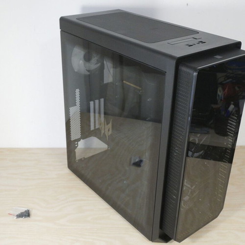 Acer Predator PC case used with 3 RGB fans and PCIE riser