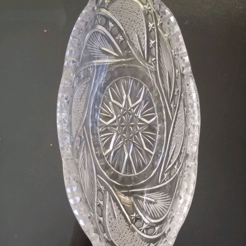 Vintage retro heavy crystal bowl gondola like new