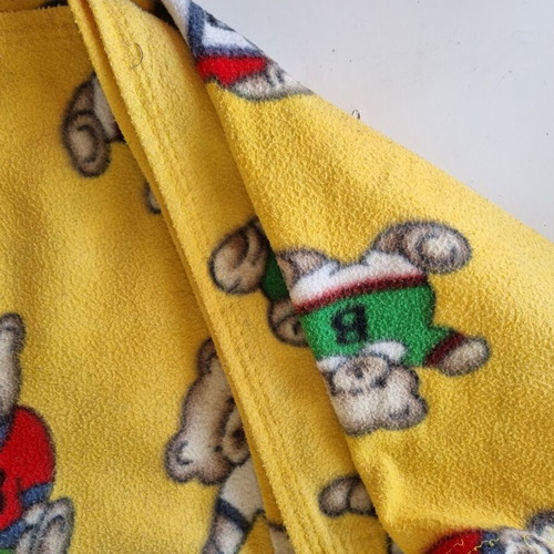 Fleece baby blanket 1.20 x 1.50 m, cotton, with children's pattern