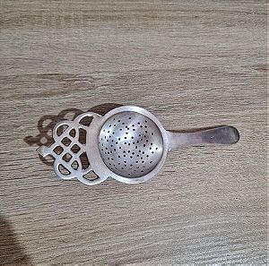 Vintage Silver Plated Over the Cup Tea Strainer