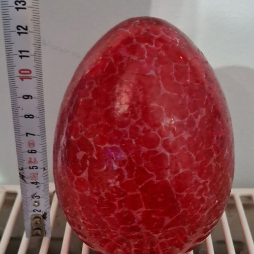 Glass decorative Easter egg used