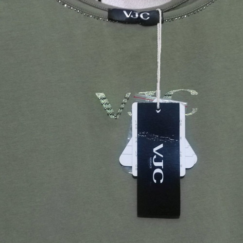 Versace Jeans Couture women's khaki T-shirt with rhinestones new size M