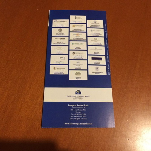 The Europa Series of Banknotes used brochures for Euro