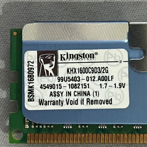 Kingston HyperX DDR3 4GB (2×2GB) 1600MHz U-DIMM used memory
