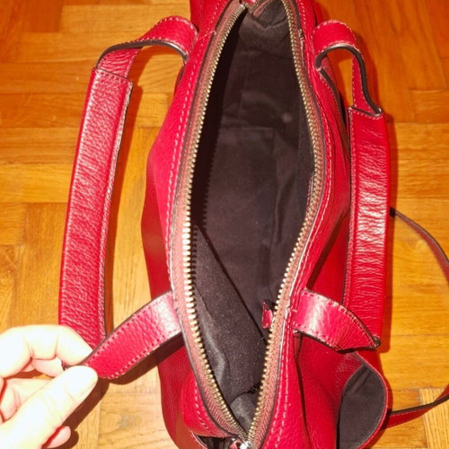 Zara leather bag like new, wine red color