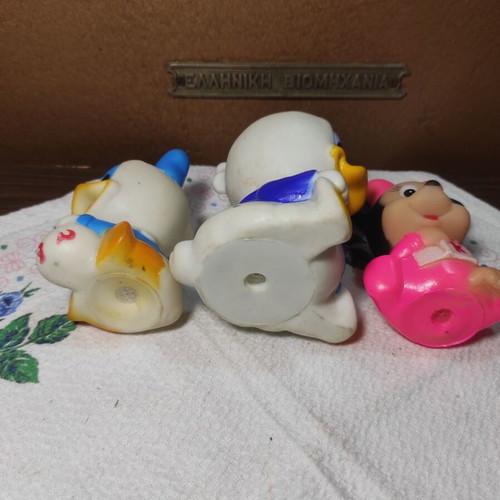 Set of 3 used ARCO Walt Disney (1984) baby figurines Donald, Minnie and Daisy Duck