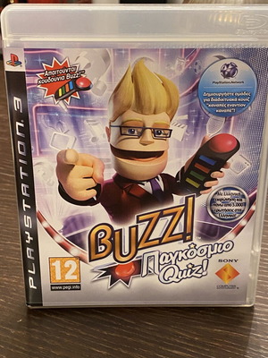 Buzz! World Quiz PS3 game like new, Greek edition