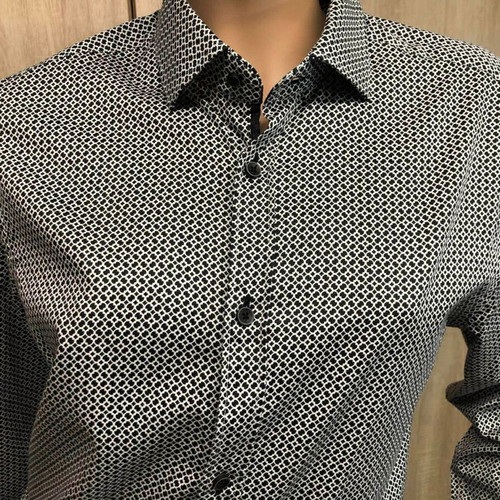 Brand's shirt new, size M, cotton, black and white