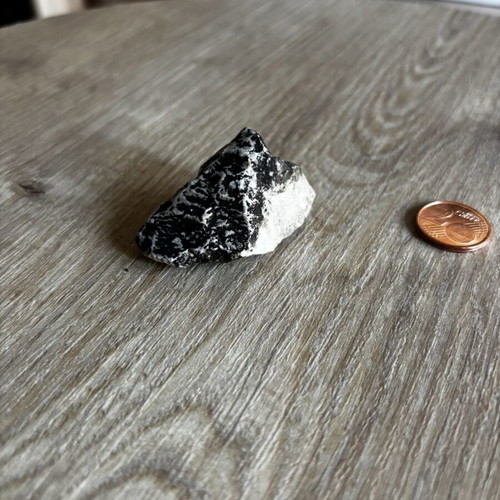 Zebra Stone natural rock with black and white geometric patterns