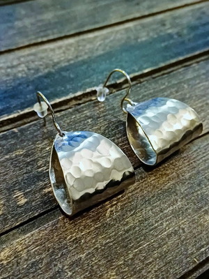 Handmade earrings from stainless steel made to order, silver