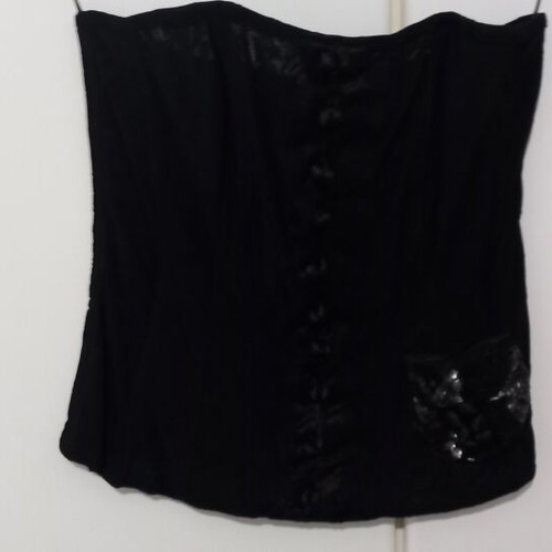 Corset bustier new, size M, black with boning