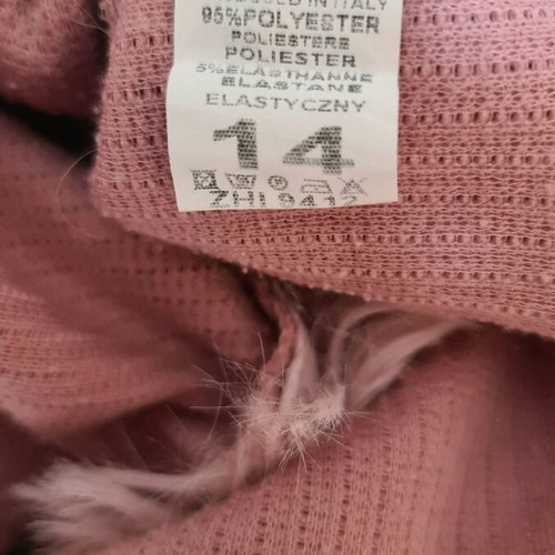 Girls' corduroy skirt No 14 pink like new with fur trim