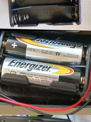 Θήκη μπαταριών 4×1.5 ΑΑ Energizer με διακόπτη και LED, καινούργια