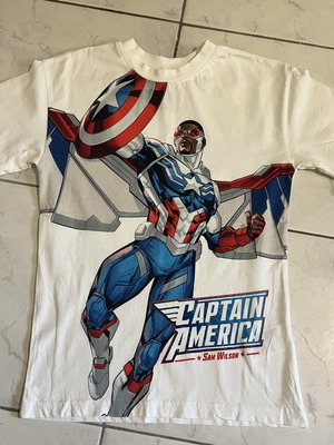 H&M μπλουζάκι αγοριών Captain America, άσπρο, μέγεθος 122-128 εκ.