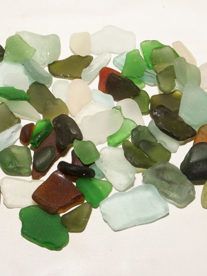 Sea glasses new for crafts, over 70 pieces