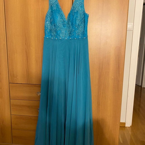 Official long dress turquoise new, size L