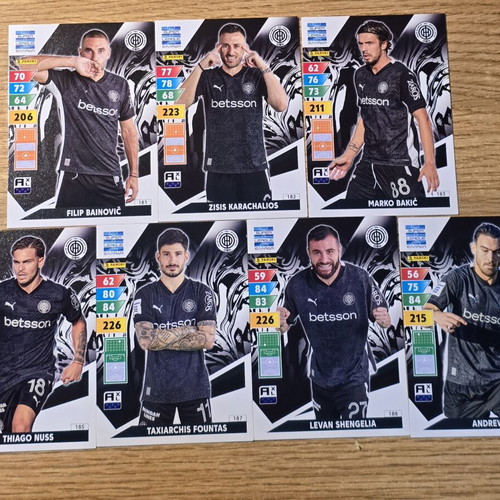 OFI Super League 2024-2025 Adrenalyn XL cards like new, pack of 13