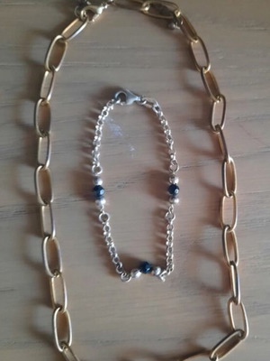 Jewelry set used, bracelet and necklace
