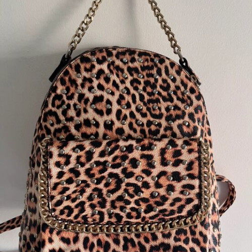 Leopard animal print backpack in perfect condition