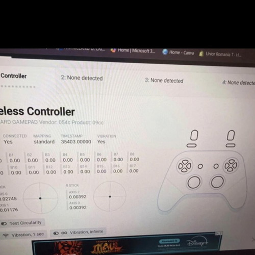 Sony PS4 controllers like new, one with broken analog stick