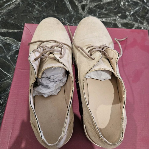 Suede Γυναικεία Παπούτσια Τύπου Oxford Μεταχειρισμένα, Μπεζ, Μέγεθος 38