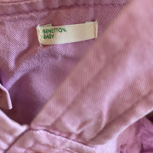 Benetton dress 9-12M like new with embroidery and belt