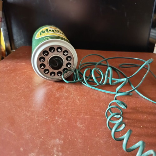 Mythos phone shaped like a can used
